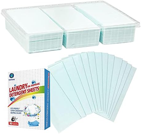 detergente para Ropa | detergente para Ropa seguras | Tiras ultraconcentradas para Ropa, Hojas detergente para Ropa con Aroma Fresco y Limpio Agente abrillantador no